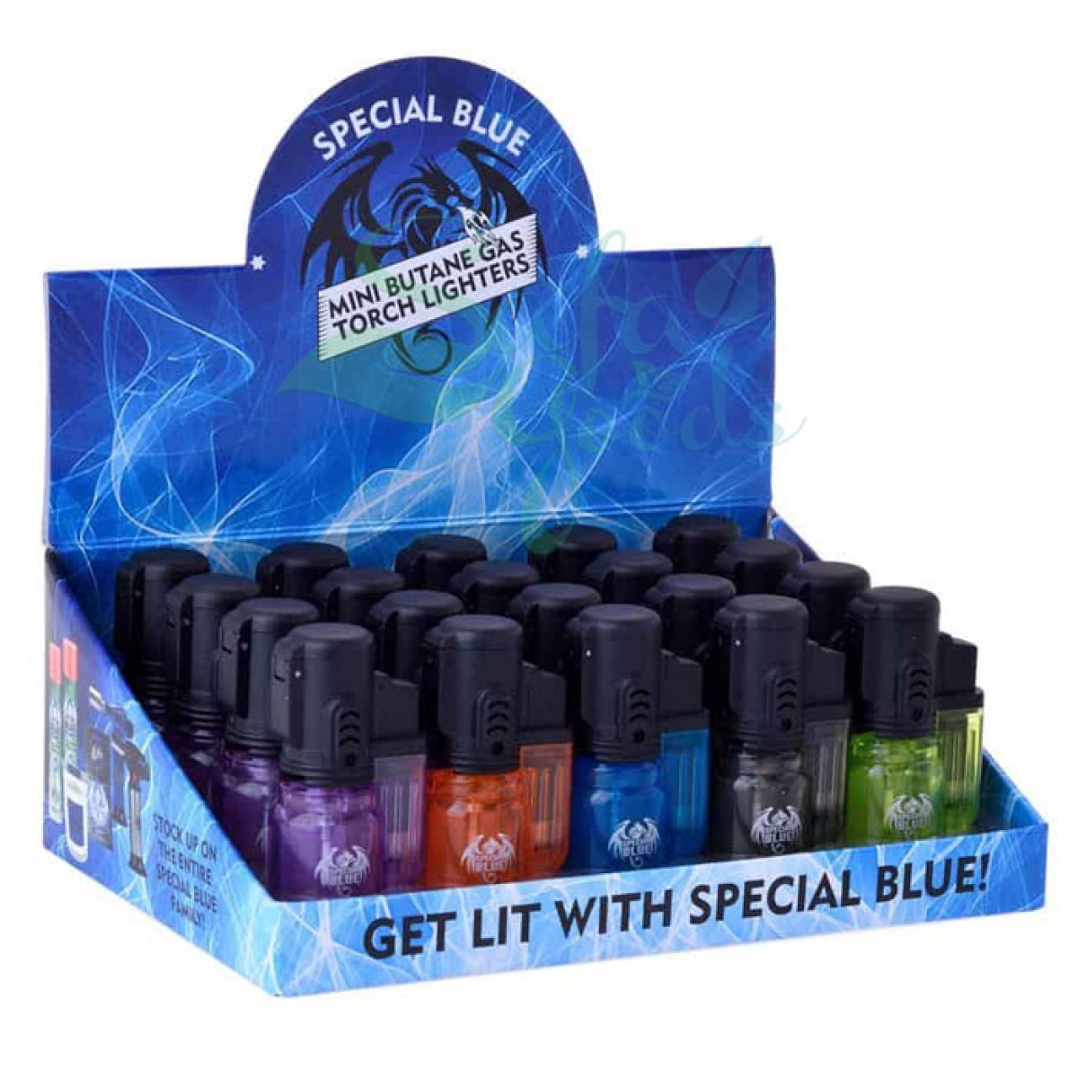 Special Blue - Bullet Plastic Lighters - 20PC Display